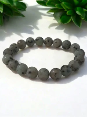 Bracelet Fantaisie Effet Pierre Jaspe Verte – Nature & Équilibre