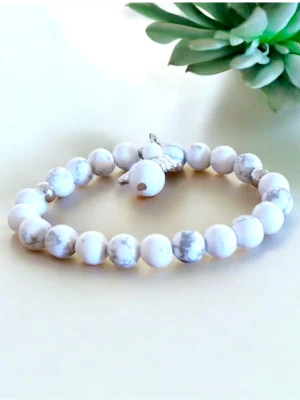 Bracelet Howlite – Calme & Clarté | Bracelet Pierre Naturelle