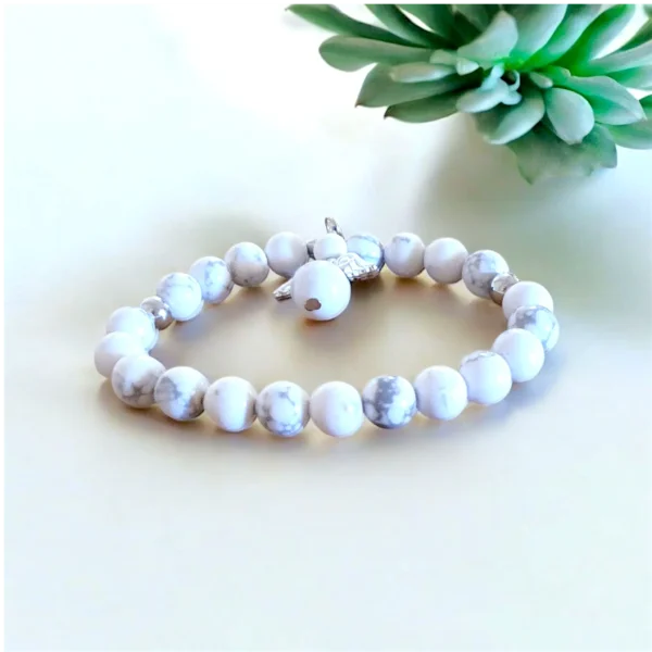 Bracelet Howlite – Calme & Clarté | Bracelet Pierre Naturelle