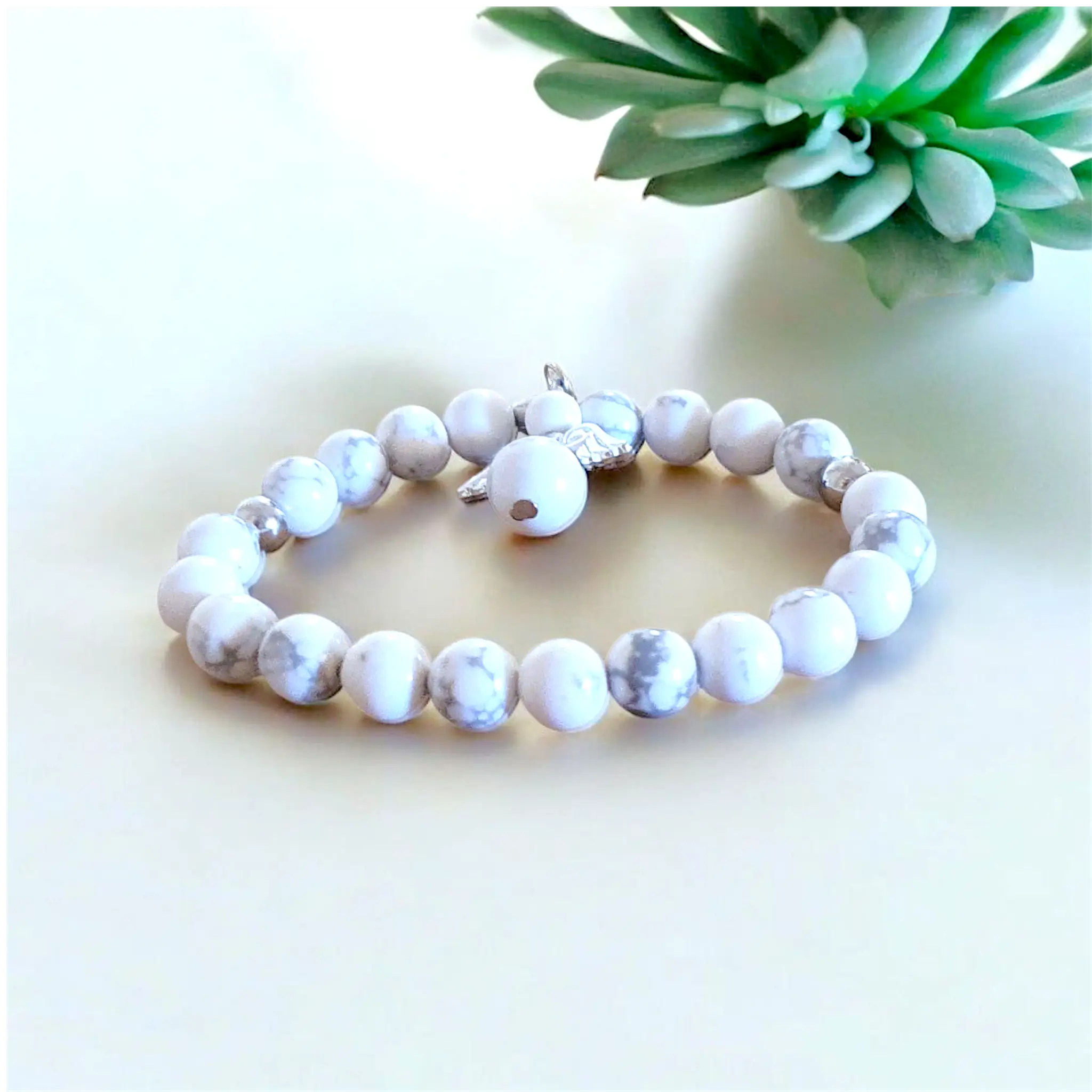 Bracelet Howlite – Calme & Clarté | Bracelet Pierre Naturelle